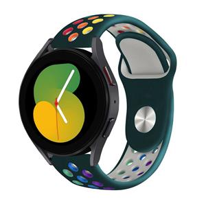 Strap-it Samsung Galaxy Watch 5 - 40mm sport band (dennengroen/kleurrijk)
