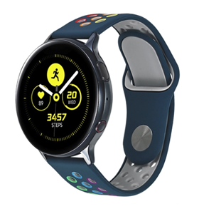 Strap-it Samsung Galaxy Watch sport band 42mm (dennengroen kleurrijk)