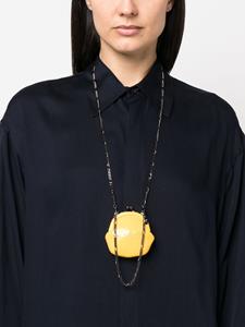 Discord Yohji Yamamoto Leren halsketting - Geel