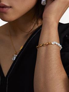 Monica Vinader x Mother of Pearl armband met parels - Goud