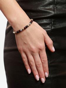 Nialaya Jewelry Armband verfraaid met kristal - Zwart