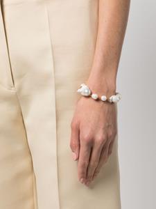 Jil Sander pearl-pendant chain bracelet - Goud