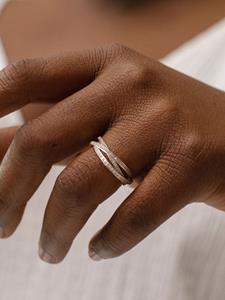 Monica Vinader Ring met diamant - Zilver