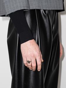 Alexander McQueen Wikkelring met doodskop - Zilver