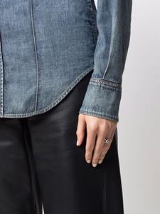 Saint Laurent Ring met logo - Zilver