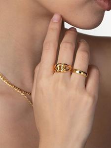 Nialaya Jewelry Ring verfraaid met kristallen - Goud