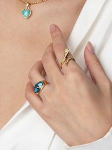 Nialaya Jewelry Ring verfraaid met kristal - Goud