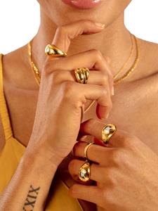 Monica Vinader Ring met diamant - Goud