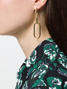 Maria Black Oval Link earring - Metallic