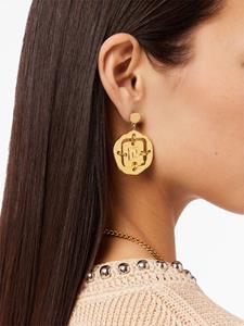 Paco Rabanne medal drop earrings - Goud