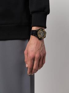 Philipp Plein The $kull Carbon Fiber horloge - Geel