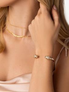 Nialaya Jewelry Armband verfraaid met kristallen - Goud