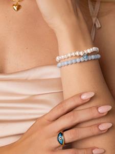 Nialaya Jewelry Armband met parel - Blauw