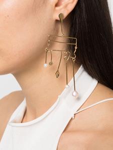 Aurelie Bidermann Sirocco freshwater pearl-embellished earrings - Goud