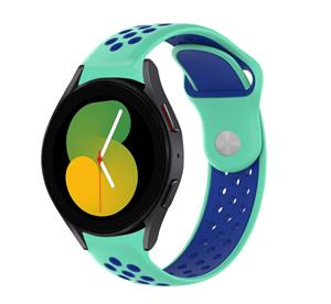 Strap-it Samsung Galaxy Watch 5 - 40mm sport band (aqua/blauw)