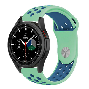 Strap-it Samsung Galaxy Watch 4 Classic 46mm sport band (aqua/blauw)