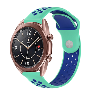 Strap-it Samsung Galaxy Watch 3 sport band 41mm (aqua/blauw)