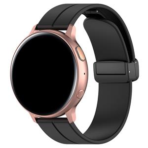 Strap-it Xiaomi Amazfit GTR D-buckle siliconen bandje (zwart)