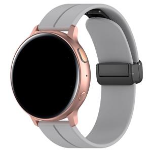 Strap-it Xiaomi Amazfit GTR 47mm D-buckle siliconen bandje (lichtgrijs)