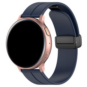 Strap-it Xiaomi Amazfit GTR D-buckle siliconen bandje (donkerblauw)