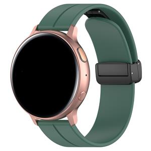 Strap-it Huawei Watch GT D-buckle siliconen bandje (donkergroen)