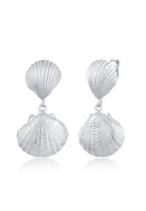 Elli Dames Oorbellen Hart Schelp Zomer Strand Maritieme Trend in 925 Sterling Zilver Verguld