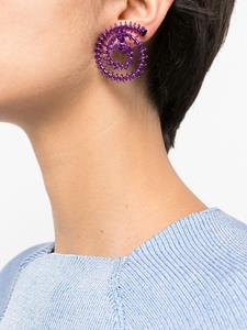 Sunnei spiral-bound circular-design earrings - Paars