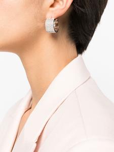 Amina Muaddi crystal-embellished hoop earrings - Zilver