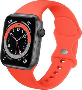 Strap-it Apple Watch siliconen bandje (koraal)