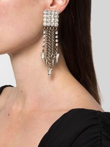 Alessandra Rich crystal-cascade spike earrings - Zilver