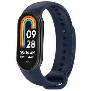 Strap-it Xiaomi Smart Band 8 siliconen bandje (donkerblauw)