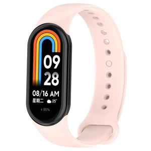 Strap-it Xiaomi Smart Band 8 siliconen bandje (roze)