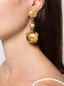 Moschino Teddy-Bear pear-embellished earrings - Goud