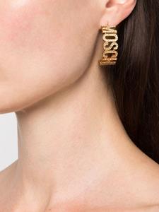 Moschino rhinestone-embellished half-hoop earrings - Goud