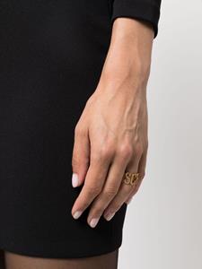 Moschino rhinestone-embellished ring - Goud
