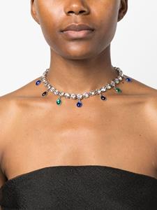 Alessandra Rich Crystal pendants necklace - Zilver