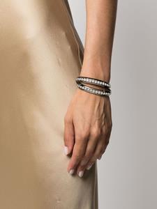 Amina Muaddi Jahleel crystal-embellished cuff bracelet - Zilver