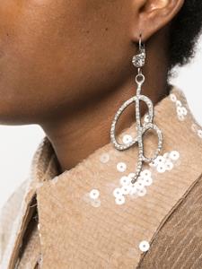 Blumarine crystal-embellished earrings - Zilver
