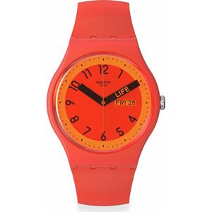 Swatch The Originals Bio-reloaded SO29R705 Proudly Red Horloge