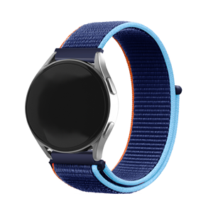 Strap-it OnePlus Watch nylon bandje (marine blauw)