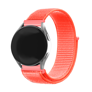 Strap-it Huawei Watch GT 3 Pro 46mm nylon bandje (oranje/rood)