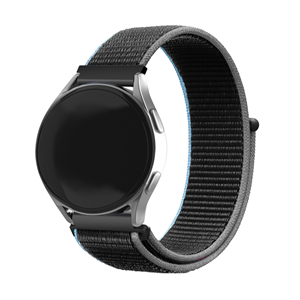 Strap-it Samsung Galaxy Watch 46mm nylon bandje (charcoal)