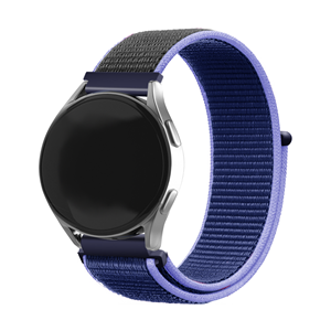 Strap-it Samsung Galaxy Watch 46mm nylon bandje (blauw/zwart)