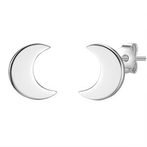 Glanzstücke München Paar Ohrstecker Mond silber, mit Mond aus Sterling Silber