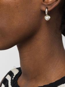 Simone Rocha Pearl Heart hoop earrings - Zilver