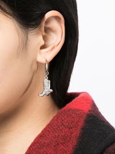 Marni statement-pendant brass earrings - Zilver