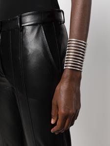 Amina Muaddi Vittoria crystal-embellished cuff bracelet - Zilver