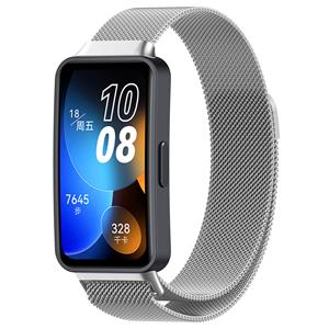Strap-it Huawei Band 8 Milanese band (zilver)