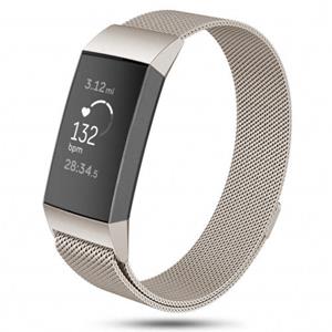 Strap-it Fitbit Charge 4 Milanese band (sterrenlicht)