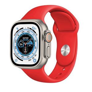 Strap-it Apple Watch Ultra silicone band (rood)